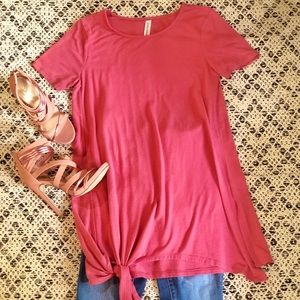 Dusty Rose Colored shirt with side tie